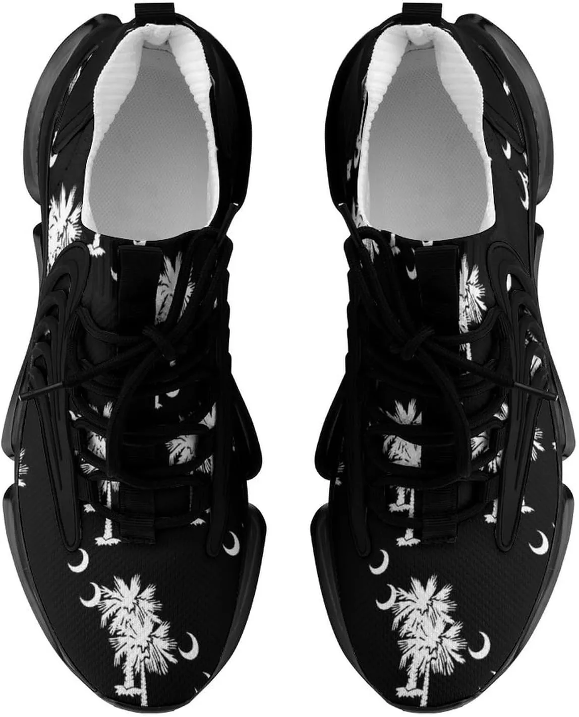South Carolina Palmetto Moon Walking Shoes for Men Lightweight Tennis Fashion Elastic Sports Shoes Cushion Basketball Shoes
