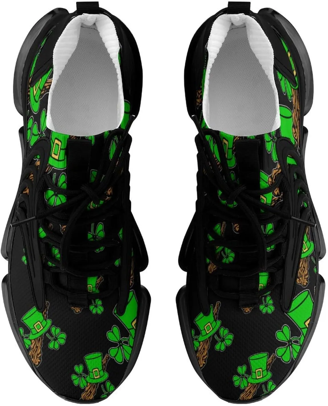 St Patrick's Day Walking Shoes for Men Lightweight Tennis Fashion Elastic Sports Shoes Cushion Basketball Shoes