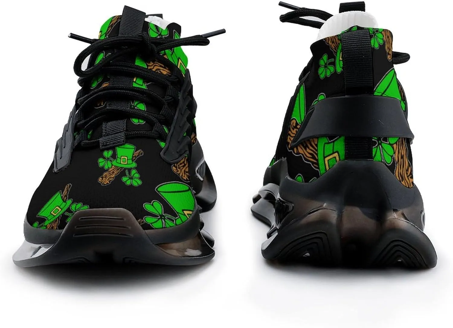 St Patrick's Day Walking Shoes for Men Lightweight Tennis Fashion Elastic Sports Shoes Cushion Basketball Shoes