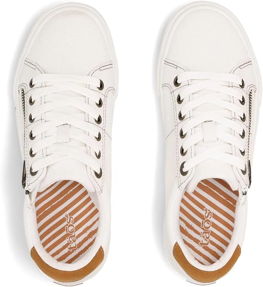 Taos Z Soul Womens Sneaker - Stylish Platform Sneaker with Removable Footbed, Arch Support, Premium Cushioning, Lace-Up Adjustability, and Easy Access Zipper