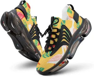Tropical Flamingos Pelicans Walking Shoes for Men Lightweight Tennis Fashion Elastic Sports Shoes Cushion Basketball Shoes