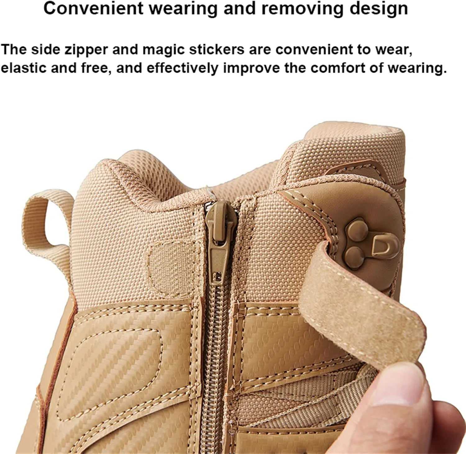 Waterproof Tactical Boot,Trekking Backpacking Boots,Military Tactical Work Boots,Outdoor Hiking Backpacking Boots,High Hiking Boots, for Men and Women,Sand,39