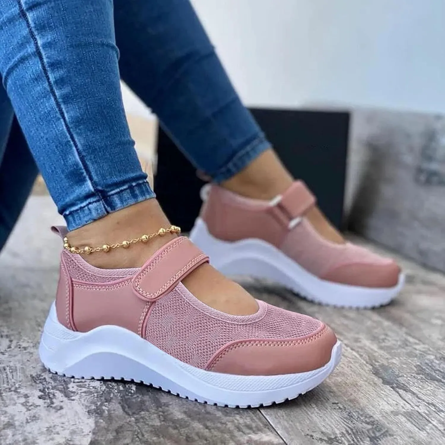 White Sneakers for Women Platform Wide Zapatos Confortables para Mujer De Vestir Wide White Sneakers for Women Chunky Sneakers for Women Platform Athletic Shoes with Wide Toe Box for Women