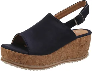 Women Solid Hook and Eye Sandals Platform Peep Toe Trendy Shoe Fish Mouth Summer Wedge Shoes Comfy Orthopedic Sandal