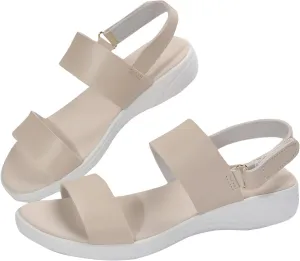 Women Solid Thick Strappy Sandals Hook and Loop Casual Summer Shoe Orthopedic Spring Comfy Sandal Arch Support Shoes