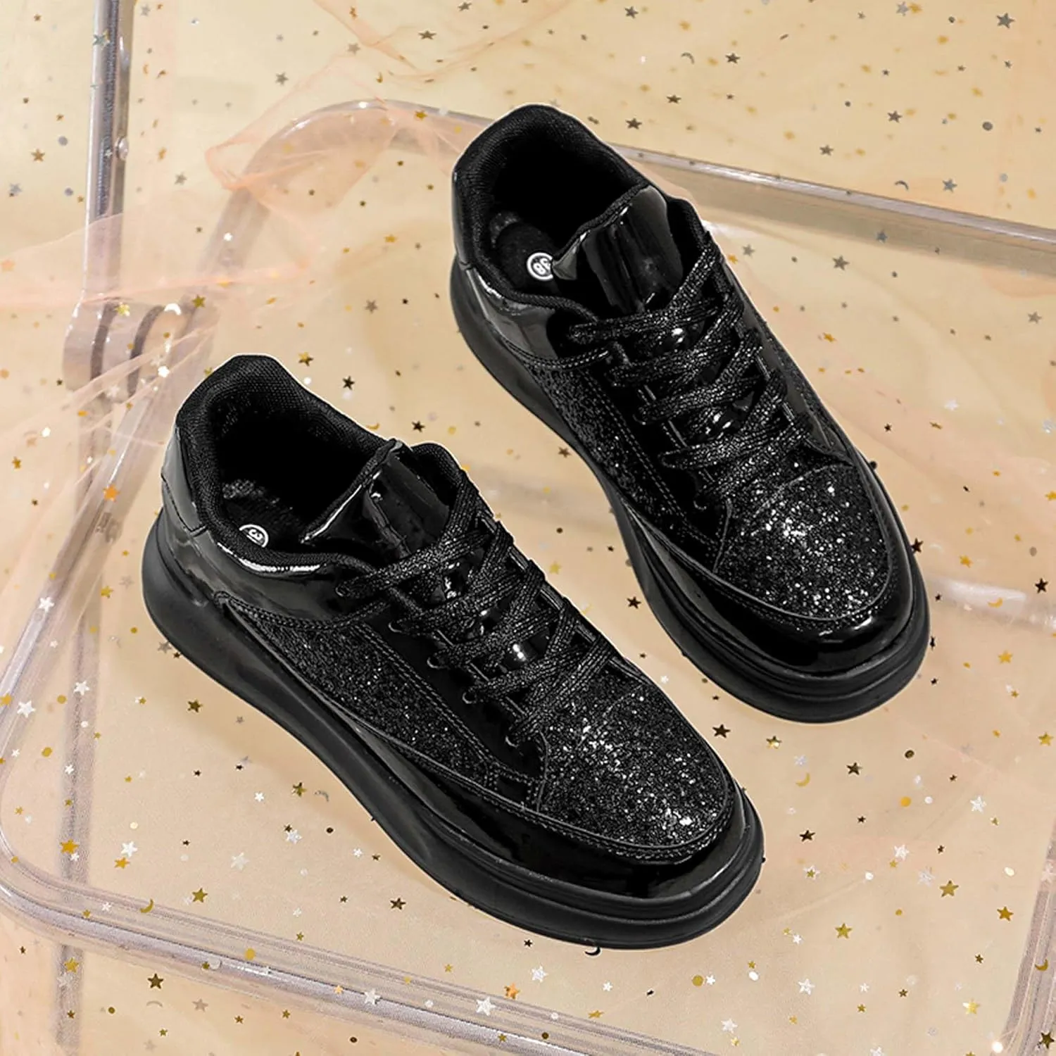 Women's Fashion Tablet Sports Skateboarding Shoes Lace up Tennis Shoes Comfortable Walking Sports Shoes