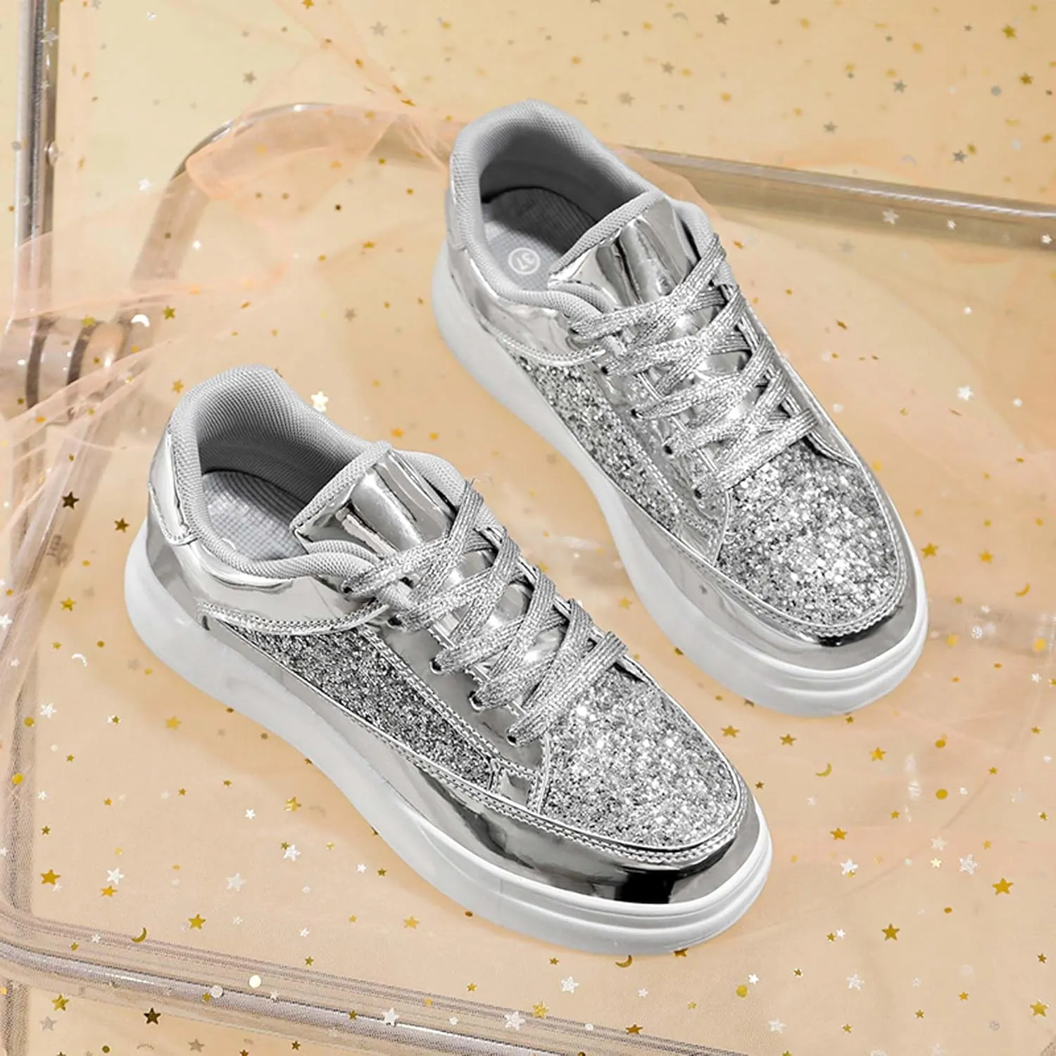 Women's Fashion Tablet Sports Skateboarding Shoes Lace up Tennis Shoes Comfortable Walking Sports Shoes