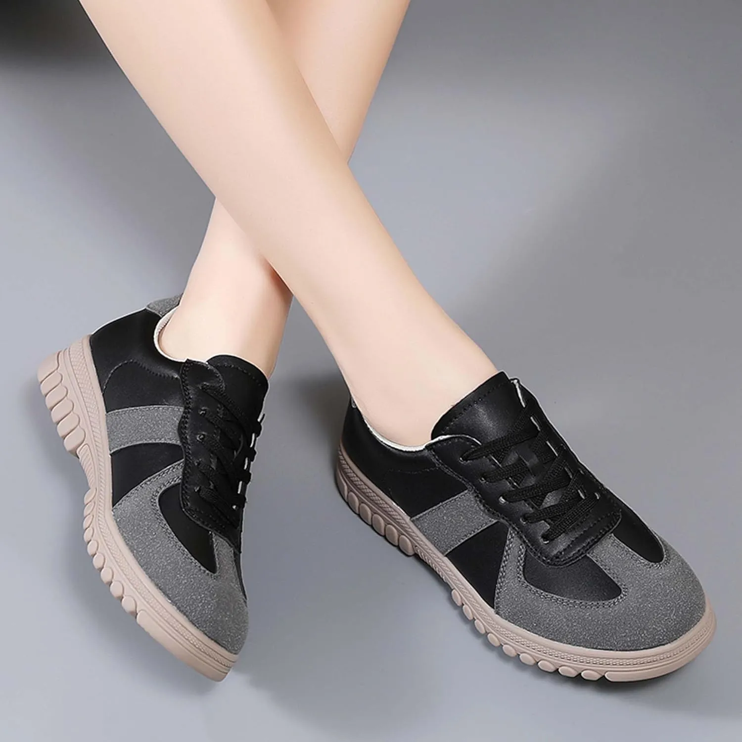 Women's Five Colored Lace Up Low Cut Skateboard Shoes, Anti Slip, Wear-Resistant, Soft Sports Shoes, Fashionable Short Distance Running Shoes, Winter Breathable Casual Shoes