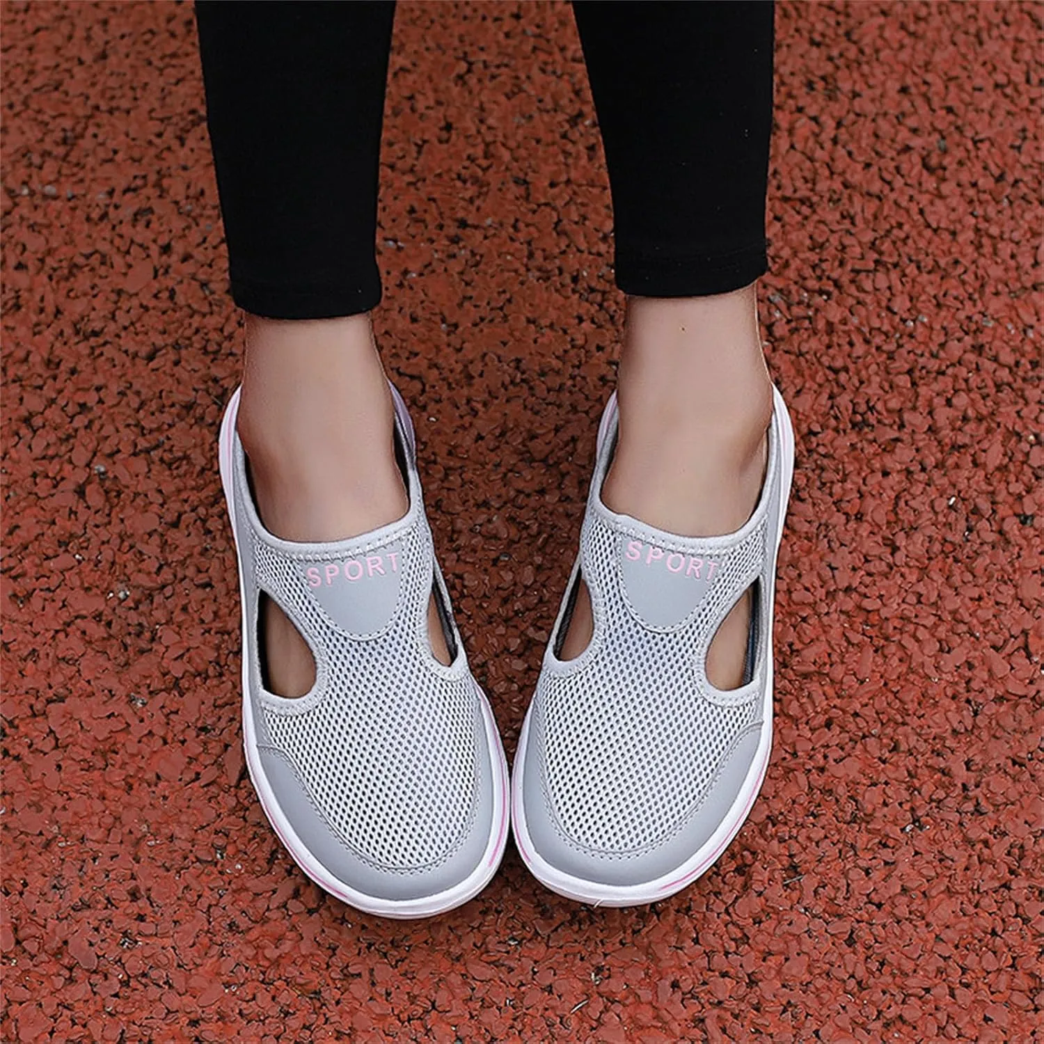 Womens Orthopedic Shoes Slip On Mules Diabetic Breathable Arch Support Wedge Platform Slippers Air Cushion Slip-On Walking Shoes Casual Loafer Sandals