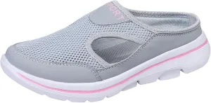 Womens Orthopedic Shoes Slip On Mules Diabetic Breathable Arch Support Wedge Platform Slippers Air Cushion Slip-On Walking Shoes Casual Loafer Sandals