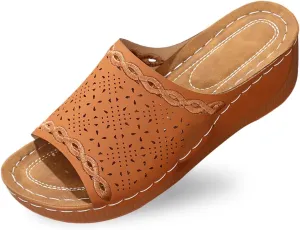 Women's Sandals Orthopedic Wedge Sandals Wide Width Lightweight Slippers Arch Support Sandals Summer Walking Shoes