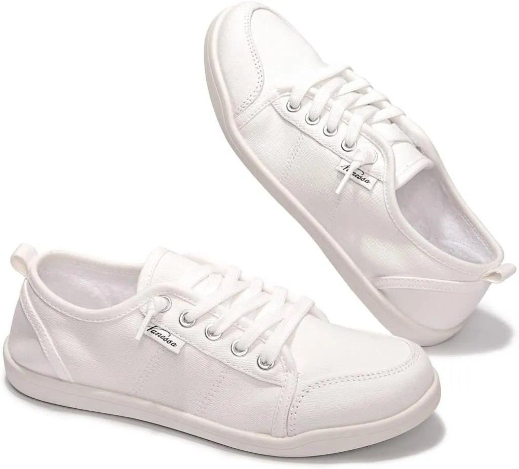 Womens Slip On Shoes, Casual Boat Loafer Shoes with Arch Support, Canvas Walking Sneakers for Women with Non Slip Rubber Outsole
