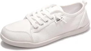 Womens Slip On Shoes, Casual Boat Loafer Shoes with Arch Support, Canvas Walking Sneakers for Women with Non Slip Rubber Outsole