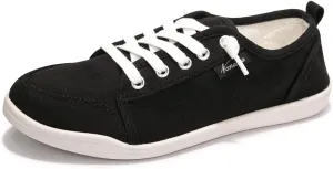 Womens Slip On Shoes, Casual Boat Loafer Shoes with Arch Support, Canvas Walking Sneakers for Women with Non Slip Rubber Outsole