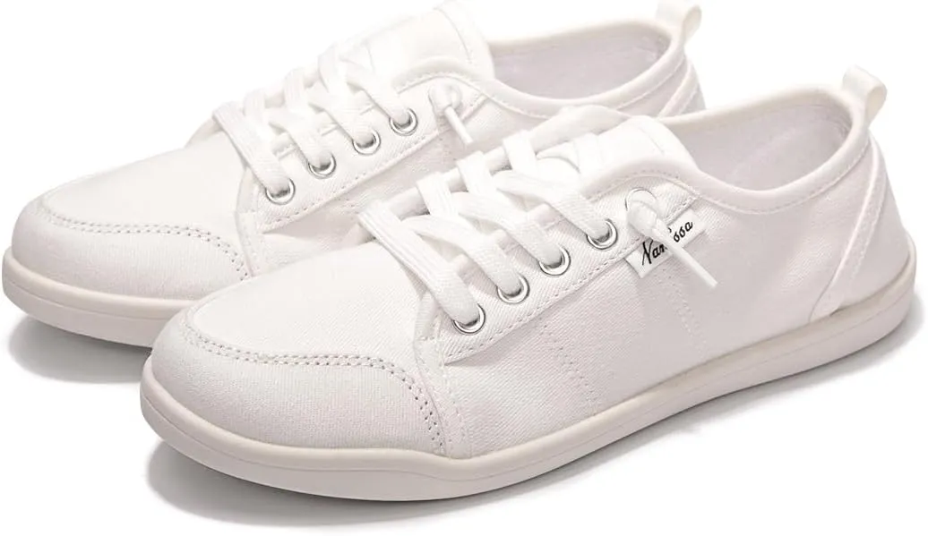 Womens Slip On Shoes, Casual Boat Loafer Shoes with Arch Support, Canvas Walking Sneakers for Women with Non Slip Rubber Outsole
