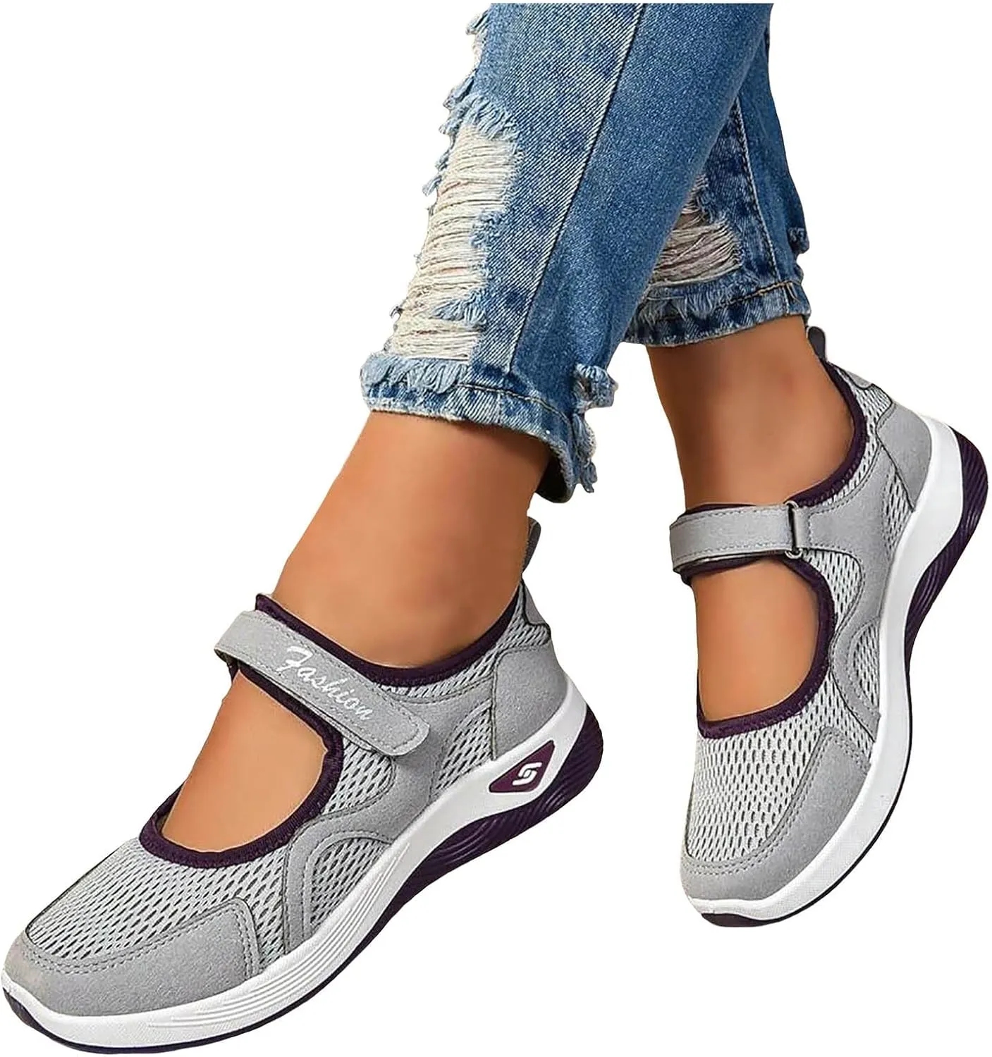 Womens Walking Shoes Walking Shoes Mesh Breathable Women's Woven Orthopedic Breathable Soft Shoes Womens Running