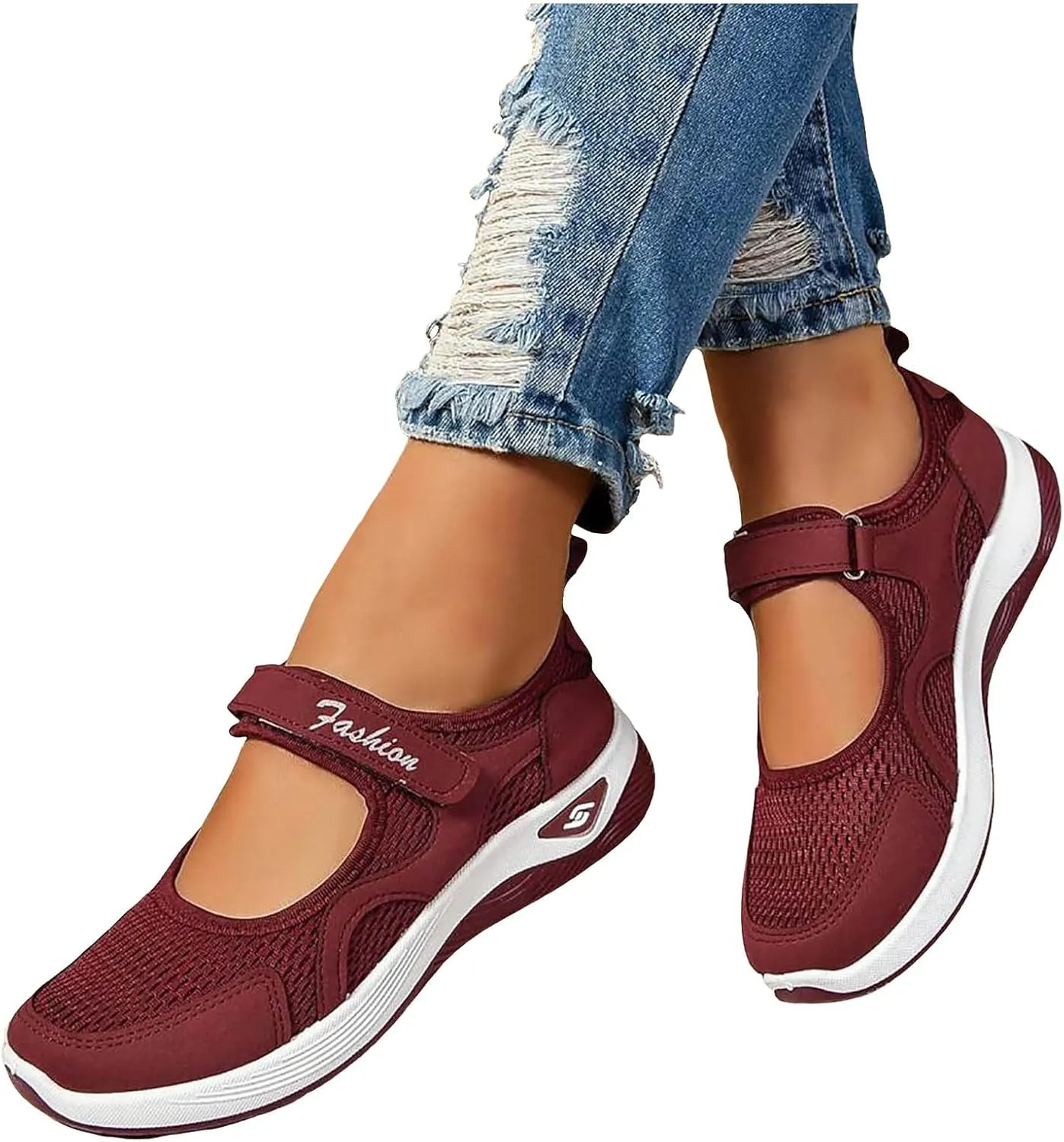 Womens Walking Shoes Walking Shoes Mesh Breathable Women's Woven Orthopedic Breathable Soft Shoes Womens Running