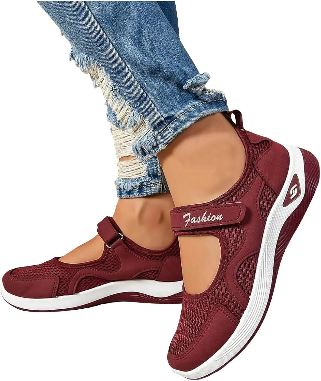 Womens Walking Shoes Walking Shoes Mesh Breathable Women's Woven Orthopedic Breathable Soft Shoes Womens Running
