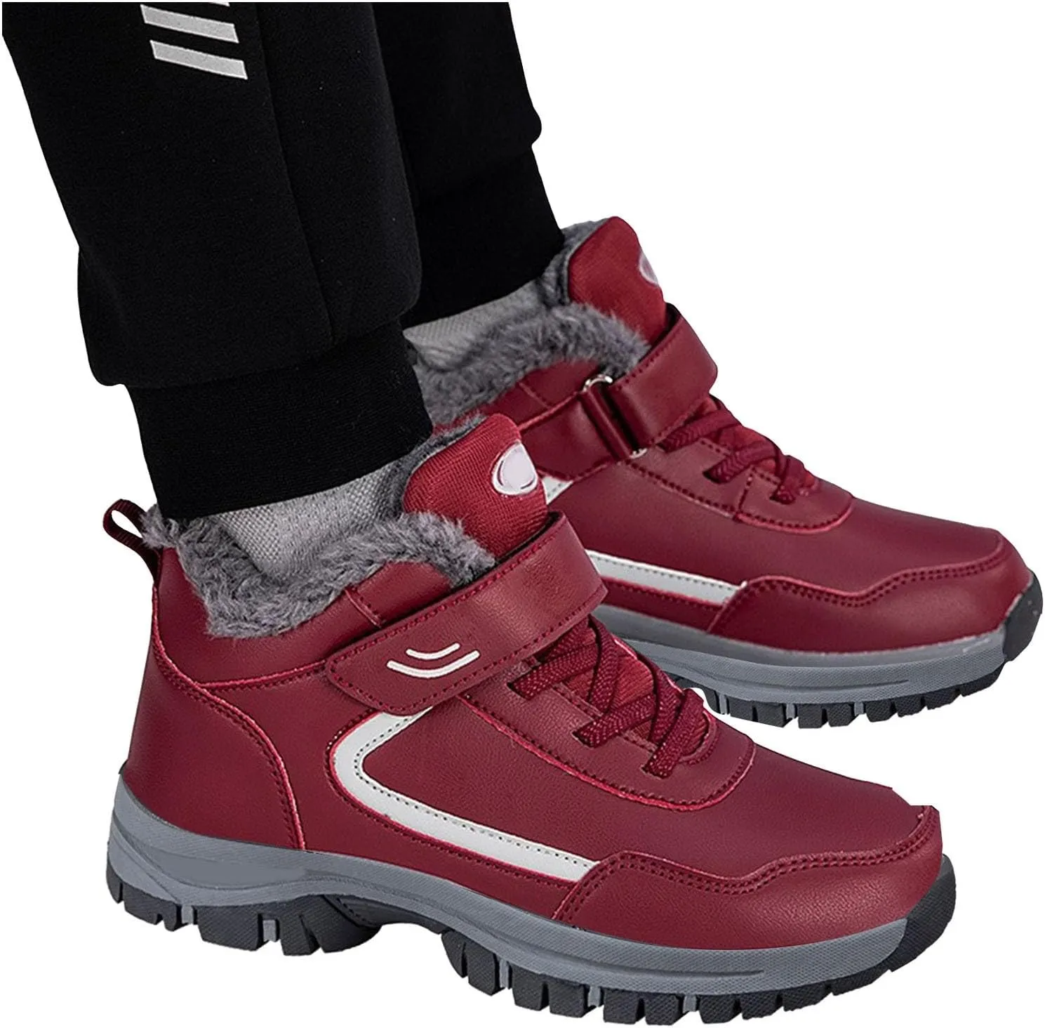 Women's Winter Ankle Boots Plus Velvet Warm Snow Boots Water Proof Insulated Boots Fashion Short Women Furry Snow Boots