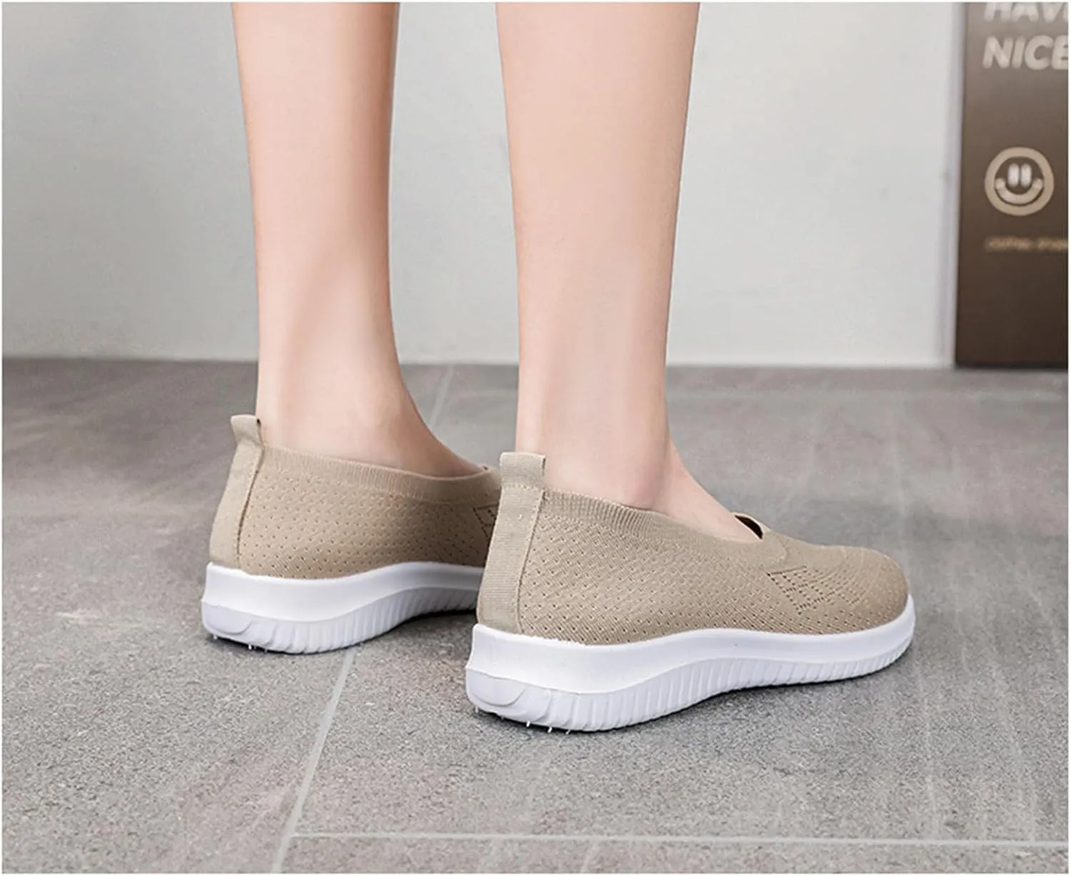 Women's Woven Orthopedic Breathable Soft Shoes, Slip On Mesh Sneakers, Comfort Wear Orthowear Shoes, Breathable Casual Shoe for All Day Wear