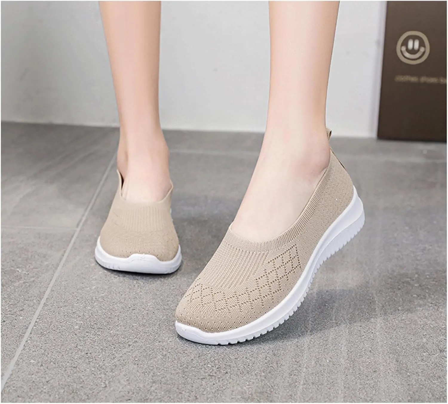 Women's Woven Orthopedic Breathable Soft Shoes, Slip On Mesh Sneakers, Comfort Wear Orthowear Shoes, Breathable Casual Shoe for All Day Wear