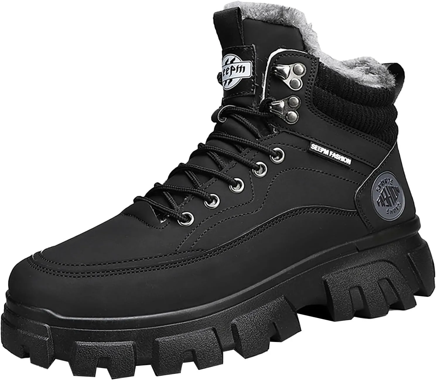 Work Boots for Men Waterproof Hiking Sneakers Ankle Booties Women's Safety Shoes Waterproof Winter Backpacking Snow Botas Warm Water Hike Grounded Footwear
