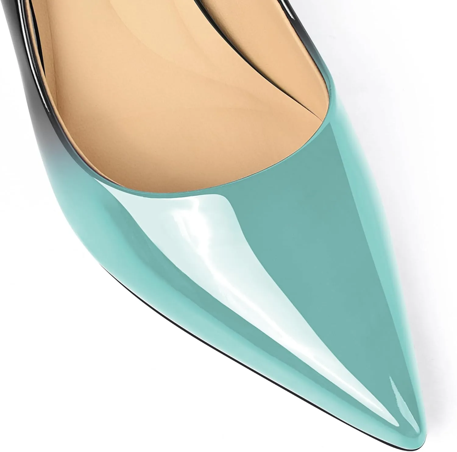 XINIUNIU High Heels for Women Pumps Gradient Patent Leather 3.25 inches 8CM Formal Sexy Fashion Stiletto Dress Wedding Shoes Pointed Toe