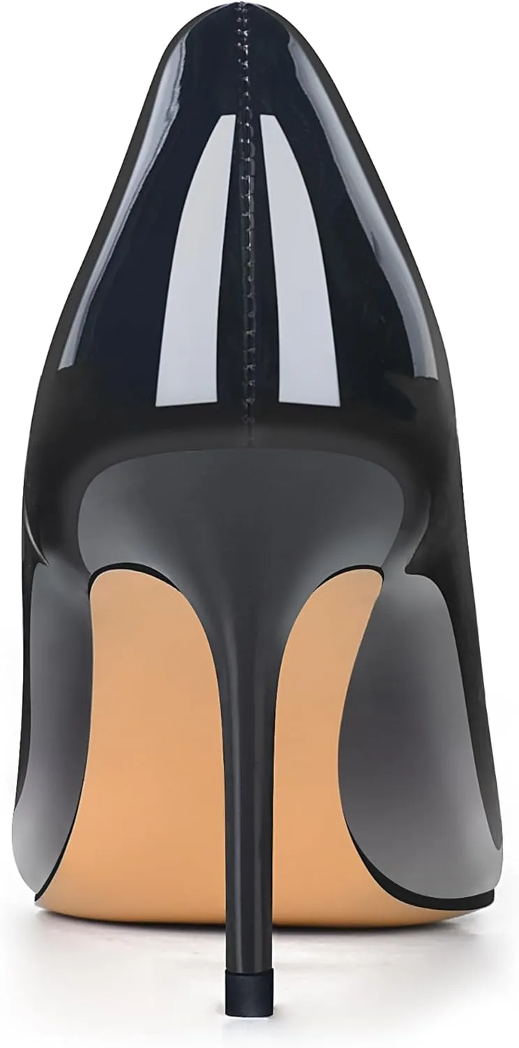 XINIUNIU High Heels for Women Pumps Gradient Patent Leather 3.25 inches 8CM Formal Sexy Fashion Stiletto Dress Wedding Shoes Pointed Toe