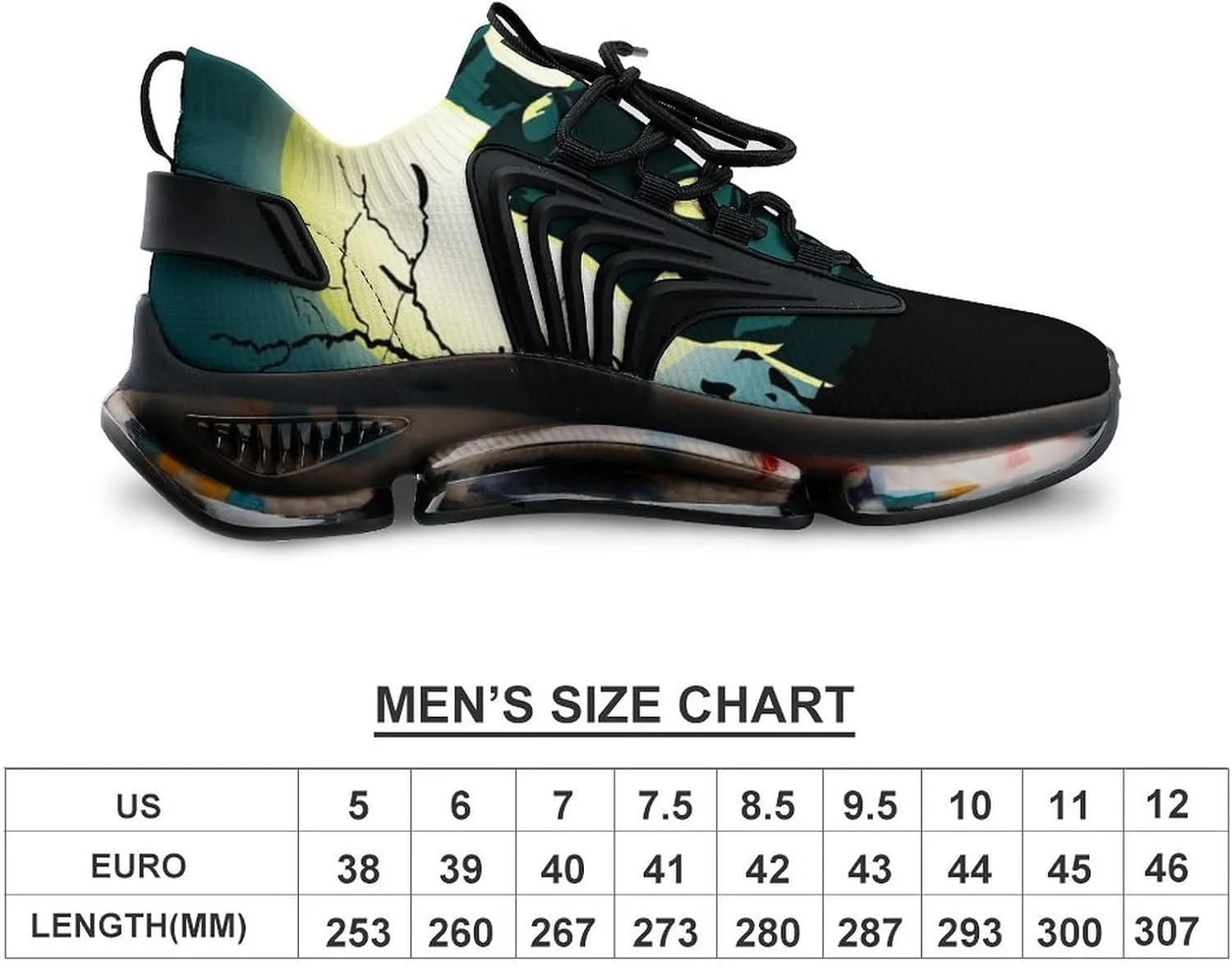Zombie Hand Walking Shoes for Men Lightweight Tennis Fashion Elastic Sports Shoes Cushion Basketball Shoes