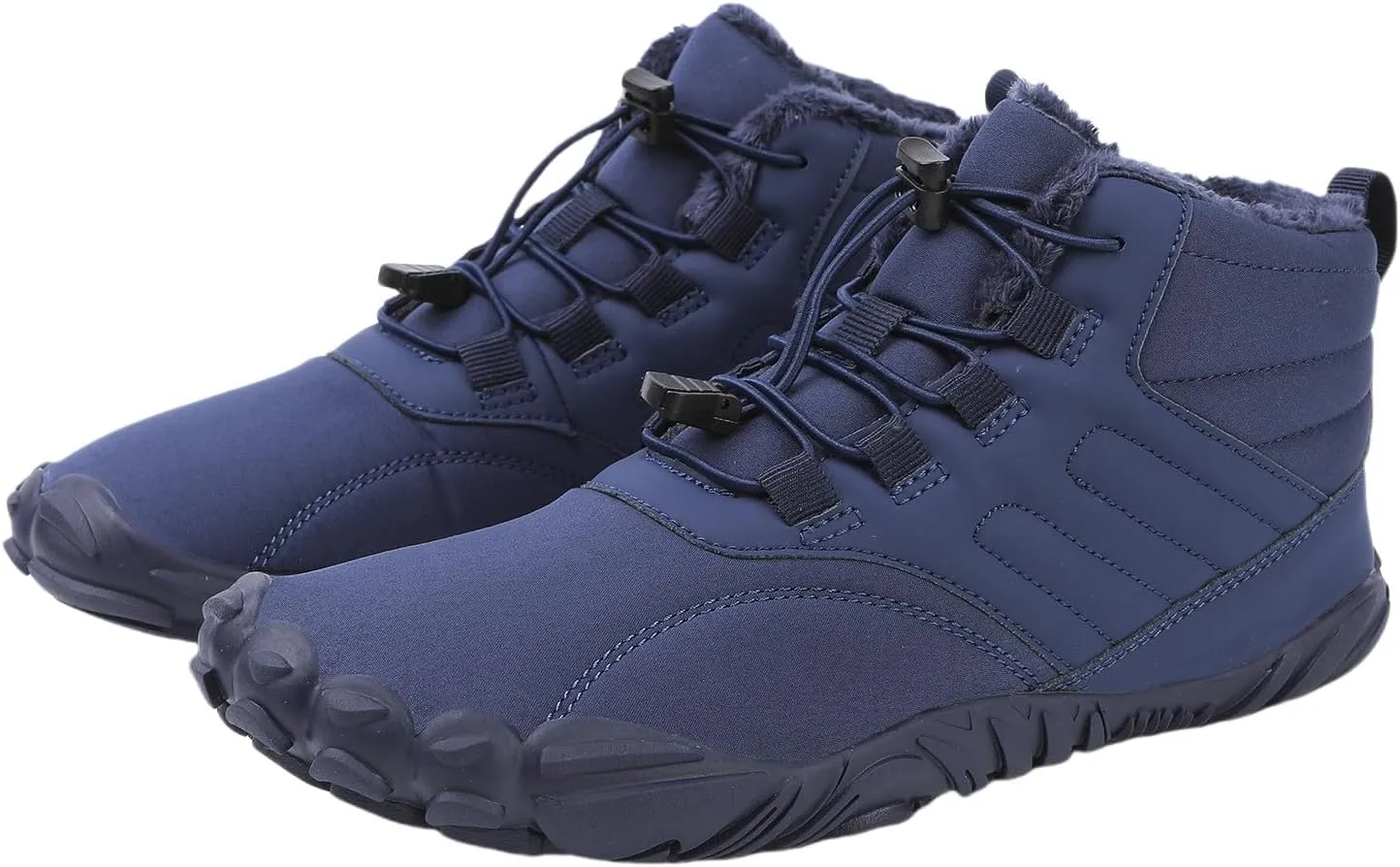 ZWRXW Winter Barefoot Shoes Women Men Hike Shoes Footwear Slip On Warm Zero Drop Snow Boot Minimalist Waterproof Shoe Wide Toe Barefoot Hiking Shoe Wide Toe Box Ankle Boots
